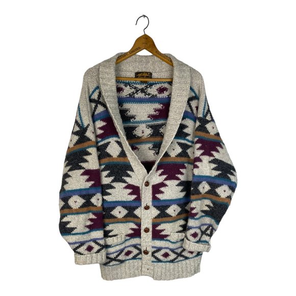 Eddie Bauer Multicolor Patterned Cardigan Sweater - Picture 2 of 7